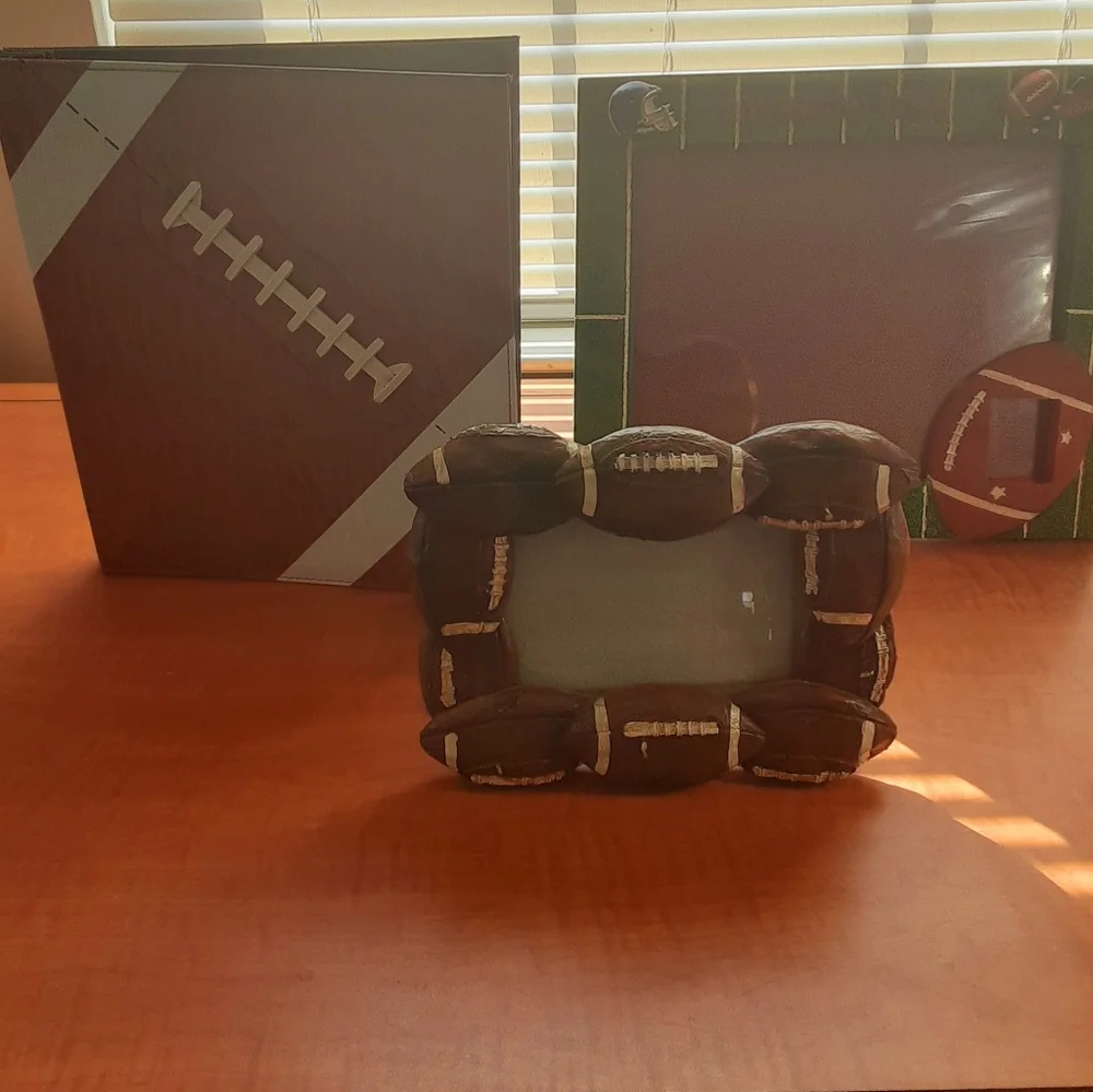 Russ Berrie & Co Football Frame & Scrapbook Bundle